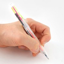 1200 비움 미니멀리즘 형광 3색 볼펜 0.7mm, 단품, 옵션선택