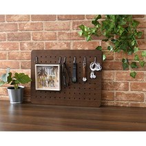 [야마젠] 펀칭보드 (유공보드) 레귤러 (325×435×20mm) 홀지름5.5mm (구멍피치30mm) 훅7개 포함 완제품 브라운 AKB-3344(BR), 1개