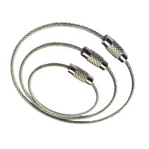 와이어 키체인 스트랩 키링 체인 고리 로프 케이블 타이 스테인리스 와이어키체인 케이블타이 키체인로프 다용, 150mm