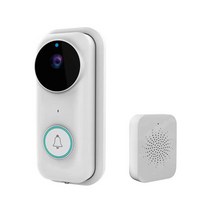 스마트 인터폰 Tuya wifi 무선 초인종 야간 투시경 비디오 인터폰 양방향 2.4ghz 오디오 보안 초인종 hd 카메라 (딩동 기계 포함), 배터리 없음