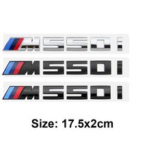 자동차엠블럼 이니셜 ABS 자동차 뒷 트렁크 엠블럼 배지 스티커 M 전원 M135i, 07 M550i_03 Glossy Black