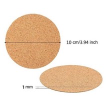 코르크 코스터 사각 매트 셀프 스티커 홈 바용 DIY 백킹 시트 및 공예 용품 10 개, CHINA, 10PCS Round