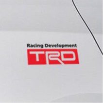 도요타 TRD 로고 차량용 꾸미기 스티커 범퍼 휀다 4세대카니발 코란도C 스파크 흠집난차 스크래치보완 더뉴레이 K7 튜닝 아반떼 포터 QM3 베라크루즈, 1개, 화이트