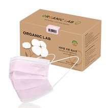 오가닉랩 내추럴 코튼 마스크 대형, 30매입, 1개, 핑크