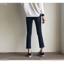 라오농 155키작녀 일자핏 빈티지 구제 데님팬츠 8부 청바지