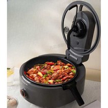 자동 회전 롤팬 회전 냄비 팬 볶음기 볶음솥 3.5L, 상세 페이지 참고, 스페이스 그레이