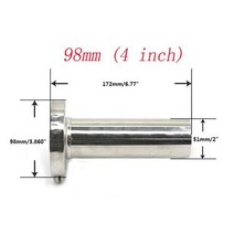 가변배기 튜닝 CNSPEED 85mm 35 인치98mm 4 인치110mm 45 인치 자동차 스테인레스 크롬 배기 머플러 소음기 YC101073, 다크 그레이