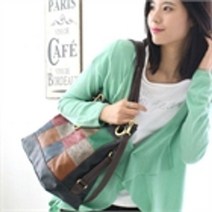 제이에스씨 js0687t 패치워크 숄더백 크로스백 여성가방 타조무늬 콤비가방 토드백