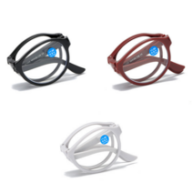 LICOV 휴대용 돋보기안경 접이식 패션 노안안경, Red, 1개