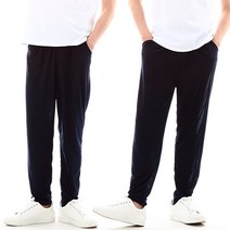 남성 아이스 바지 2p 군청색 9부사이즈 냉장고바지 주머니있음