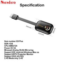 ott셋톱박스 ott 넷플릭스 셋톱 셋탑 박스 Mirascreen-G9 Plus 2.4G/5G 4K Miracast Wifi IOS 안드로이드, 01 Without box_01 G9 Plus 2.4G