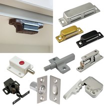 문고정 자석빠찌링 원터치 싱크대 푸쉬 랏지 캐치 장농 가구 잠금 중문부속 스텐 블랙 골드, 14. 원터치 직부형빠찌링 M, 회색, 1개