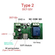 EWeLink wifi 스위치 DC 5V 12v 24v 32v 인칭/자동 잠금 무선 릴레이 모듈 도어 액세스용 스마트 홈 자동, 02 Type 2
