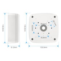카메라 마운트 삼각대 거치대 Techage-IP66 방수 철 접속 배선함 보안 감시용 IP 카메라 브래킷 CCTV 액, 02 2pcs Box