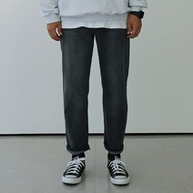 [맨즈북] 루즈핏 스판 10대 남자 청바지 9부 밴딩 고무줄 데님팬츠