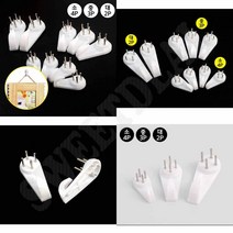 핀후크 행거 핀후크걸이 벽걸이핀 벽고정핀, 소 4P