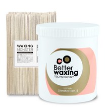 베럴왁싱 골드 소프트 민감피부용 왁스 500g 2종 + 우드 스파츌라 L 100개입 세트, 캐모마일