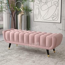 벤치 소파 신발 가게 옷가게 매장 현관 인테리어 벨벳 등받이없는 직사각형 의자, 핑크 150cm