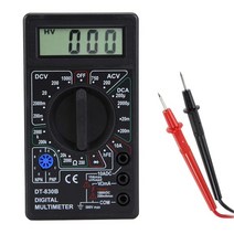 DT830B AC/DC LCD 디지털 멀티 미터 750/1000V 전압계 전류계 옴 테스터 안전 휴대용, 1개
