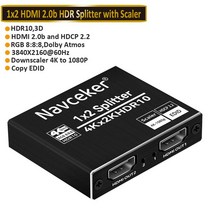 HDMI 케이블 연장 리피터 미니 모니터선 증폭기 컴포넌트 2023 의 4K HDMI 분배기 1x2 오디오 추출기 1 in, 02 ZY-HS20B_01 EU  Power Plug