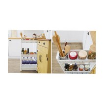 아기방 딸기체험 바퀴선반 탕비실 슬림선반 이동수납장 펜트리선반 이동식수납장 주방선반장 이동서랍, 미들3단 화이트