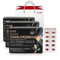 하이웰 프리미엄 뉴질랜드 초록입홍합오일 60캡슐 3통+쇼핑백 증정