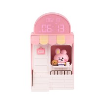 로이체 BT21 마이리틀버디 LED 무드등 탁상용 카페 시계, BT21 카페시계 쿠키