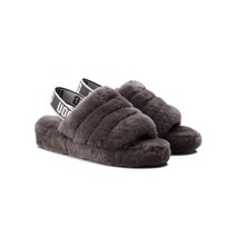 어그 플러프 예 슬라이드 퍼슬리퍼 1095119 차콜