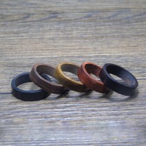 우드링 부자재 수예용품 백단향 흑단 천연 나무 반지 이교도 복고풍 당겨 손가락 망, 18.5, 스타일