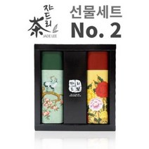 쟈드리 틴케이스 민화 전통차 선물세트 2호 (하동홍차(새이향) + 아침엔 호박차)