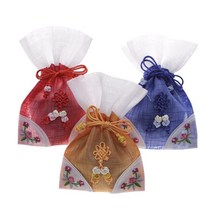 복주머니 양귀꽃자수 복주머니 63, 랜덤발송