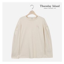 [백화점매장 정품출고] 써스데이아일랜드 블라우스 [Thursday Island] 여성 퍼프 소매절개 티셔츠(T212MTS131W)