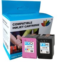 HP 잉크 카트리지 교체 호환 HP 300 XL CC640E CC643E HP D1600 D2500 D5500 F2400 F4200 F4400 F4500 시리, 한개옵션1, 05 1Set -- 2pcs