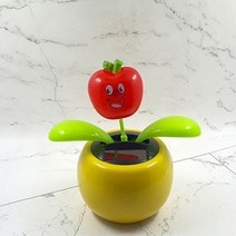 노호혼 태양열꽃잎 차량용 흔들인형 - 택1, 5.사과(옐로)