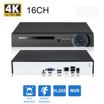 H.265 HEVC 얼굴 검측 16채널 CCTV NVR 5MP/4MP/3MP/2MP 8.0 IP 카메라 CCTV 시스템의 금속 네트워크 비디오 녹화기 P2P에 적용, 1T, 16시간, 미국 플러그