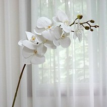 7 헤드 빅 난초 지점 실크 인공 꽃 크리스마스 홈 장식 plante artificielle 가을 플로레스, [02] white
