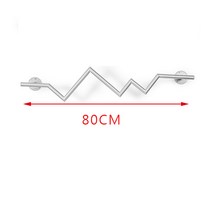 벽행거 철제행거 ㄷ자 철제행거 가로 120cm 벽고정식 옷가게 매장용 옷걸이 행거 여성의류 쇼핑몰, 나노 실버 번개 써클 80CM