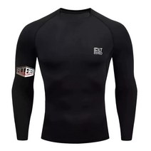 FILTERED 스키니 세트 스포츠 속건복 긴팔 베이스 헬스 달리기 압축바지 유술 방마복, 검은색 상의, S