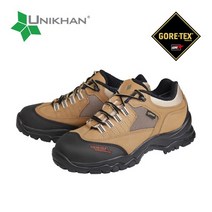 유니칸 4인치 캐쥬얼 절연화 편안한 작업화 천연 누벅가죽 고어텍스 방수 브라운