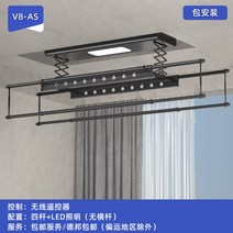 자동 미니 스텐 베란다 행주 대형 전동건조대 스마트리모콘 발코니 건조대 가정용건조대 쿨링건조대, 03 8AS블랙 리모트 리프트