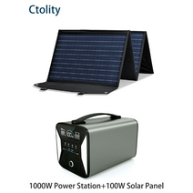 차량용 캠핑 용접 발전기 1000w 휴대용 발전소 태양 전지 패널 키트 전체 플레이트, 금, 220v 영국 bs 플러그
