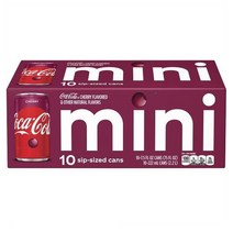 체리 맛 콜라 미니 캔 미국 코카콜라 체리콕 222ml 10캔 Coca Cola Cherry Mini, 1박스