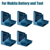 5PCS 2 in 1 전동 공구 홀더 Makita DEWALT Milwaukee M18 용 배터리 마운트 행거 스탠드 보관함 브래킷, 01 For Makita