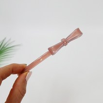 프랑스핀 호피 오로라 롱 사이드 미니 리본 11 cm 전체 묶음 헤어 자동핀