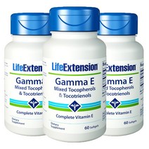 Life Extension 라이프 익스텐션 감마 E 혼합 토코페롤 토코트리에놀 60정 3팩