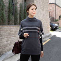 모슬린 여성 엄마옷 가오리 반폴라 티셔츠 FTP110015 마담/미시옷/중년여성의류/빅사이즈/40대/50대/60대여성옷