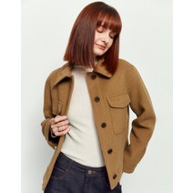 21FW [populet]카멜 포켓배색 울캐시미어혼방 긴팔자켓 WSJA1D915CM