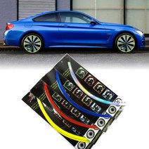 차량용 17인치 타이어 스티커 휠 포인트 데칼 4컬러, 레드