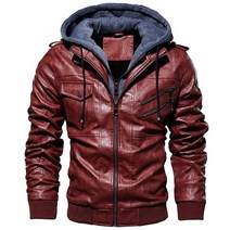 [바이크복] 겨울 자켓 남성 군사 겉옷 양털 전술 가죽 자켓 남성 패션 바이커 오토바이, XL, 빨간색