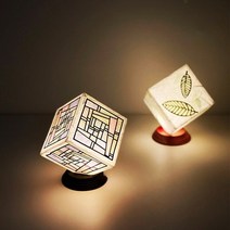[바보사랑] 한지공예 미니램프 조명 인테리어 DIY 키트, 상세 설명 참조
